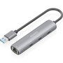 Aisens USB-A Docking Station Ethernet Gigabit y 3x USB-C, Gris